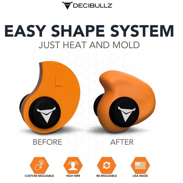 Decibullz Earplugs | Orange