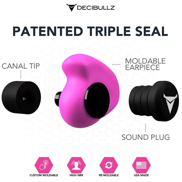 Decibullz Earplugs | Pink