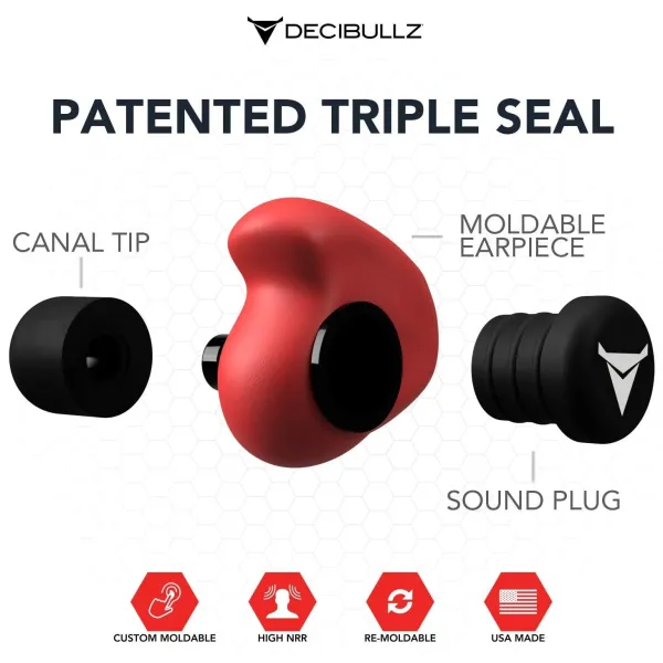 Decibullz Earplugs | Red