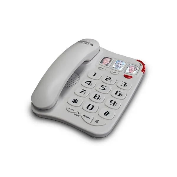 Future Call Amplified 3 Picture Phone with 2-Way Speakerphone (White)