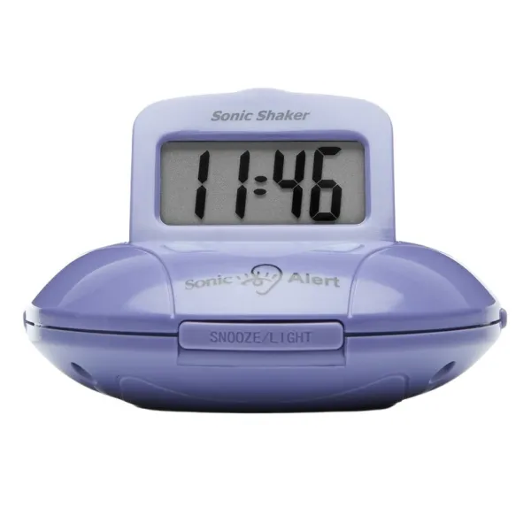 Sonic Alert Sonic Shaker SBP100 Vibrating Travel Alarm Clock | Purple