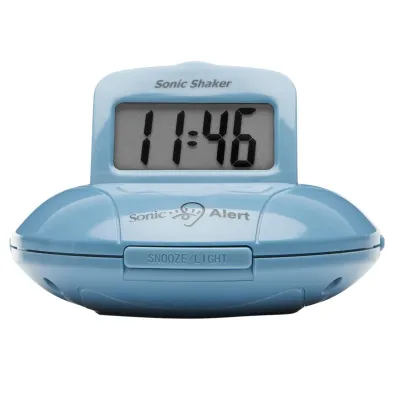 Sonic Alert Sonic Shaker SBP100 Vibrating Travel Alarm Clock | Jade Blue